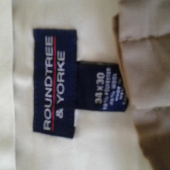 Bundle of 4  Mens Name Brand Dress Pants. 4 diff colors, all with bottom cuffs. - Picture 4 of 16